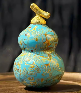 大漆葫芦蓝金色