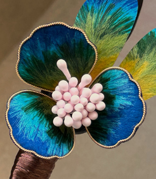 绒花发簪千里江山